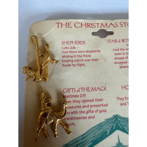 The Christmas Story Pins Nativity Jesus Holy Family Bethlehem Star Jewelry Magi - Picture 2 of 8